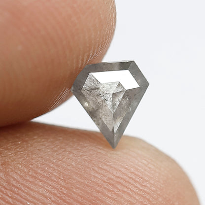 Pentagon Shape 0.53 Ct Natural Gray Black Diamond | Conflict Free Earth Mined 6.10 mm Loose Diamond for Ring