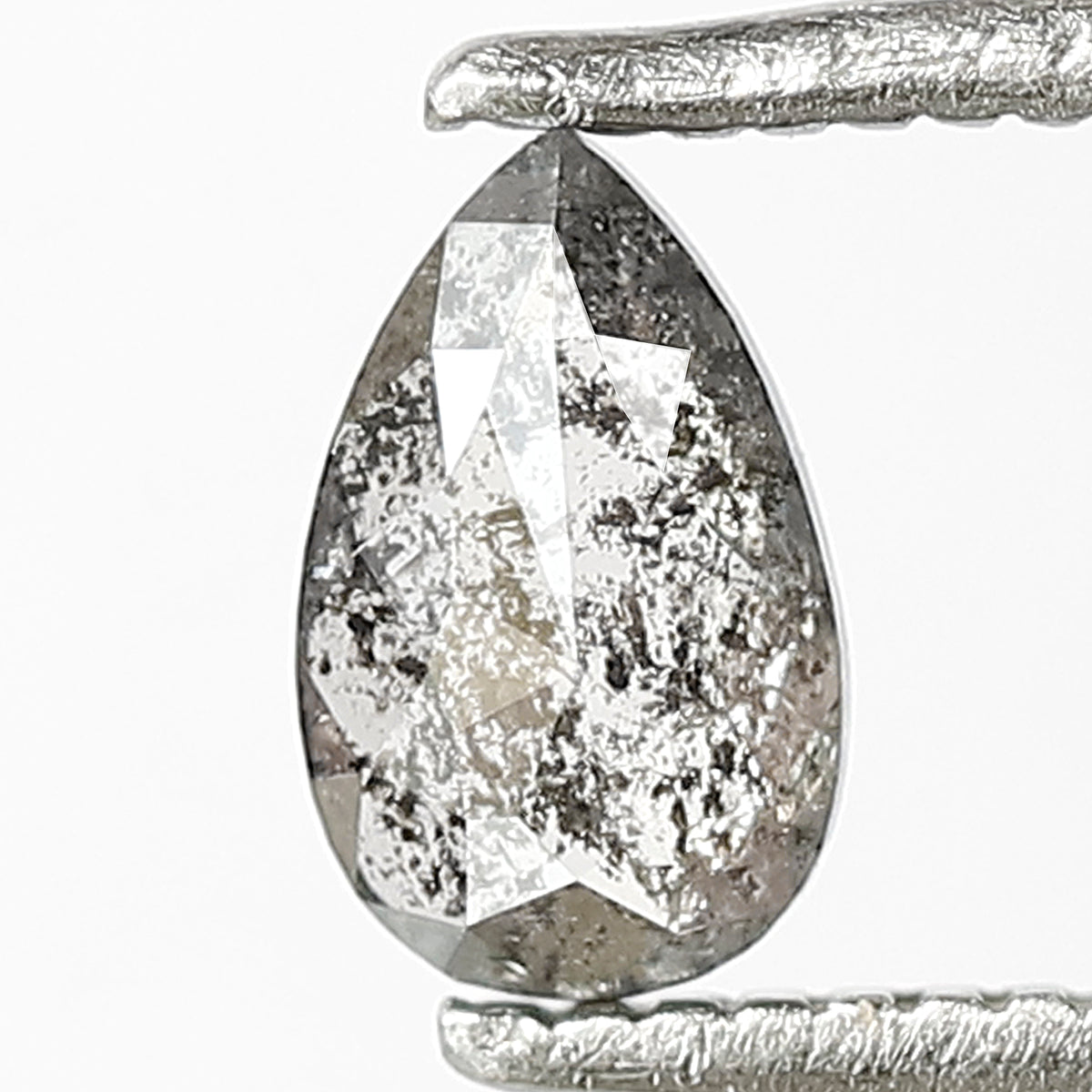 Natural Pear Shape 0.45 CT Ethical Diamond, Natural Gray Black Loose Earth Mined Salt and Pepper Diamond For Wedding Jewelry