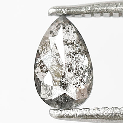 Natural Pear Shape 0.45 CT Ethical Diamond, Natural Gray Black Loose Earth Mined Salt and Pepper Diamond For Wedding Jewelry