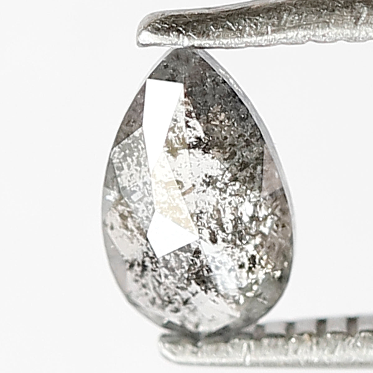 Natural Pear Shape 0.45 CT Ethical Diamond, Natural Gray Black Loose Earth Mined Salt and Pepper Diamond For Wedding Jewelry