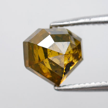 Geometric 1.85 Ct Brownish Yellow Diamond | Natural Rustic Loose Diamond | Ethical Conflict Free Gem | Custom Jewelry Stone