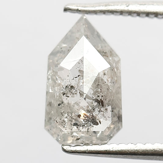 1.41 Ct Geometric Salt & Pepper Diamond | Natural Gray Black Ethically Sourced Loose Diamond