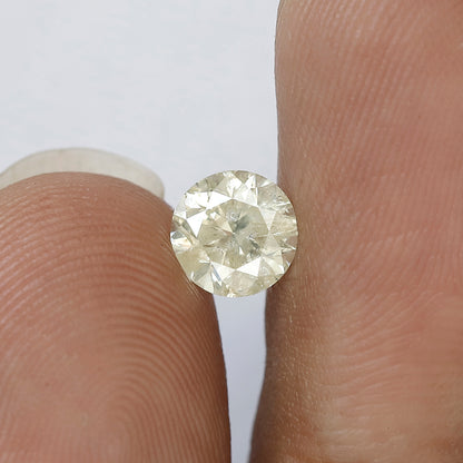 1 Carat fancy Yellow Light  6 mm Natural Loose Round Diamond for Engagement Ring