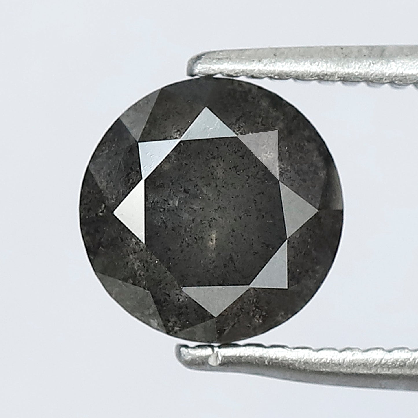 7 mm Natural Round Brilliant Cut Black Diamond 1.75 Carat Loose Diamond For Unique Engagement Ring