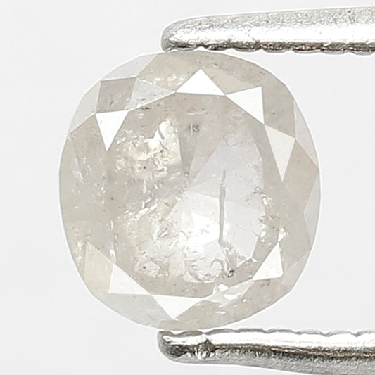 Cushion cut 1.14 Ct Natural ICY White Translucent Diamond | Salt & Pepper Ethically Sourced Loose Diamond