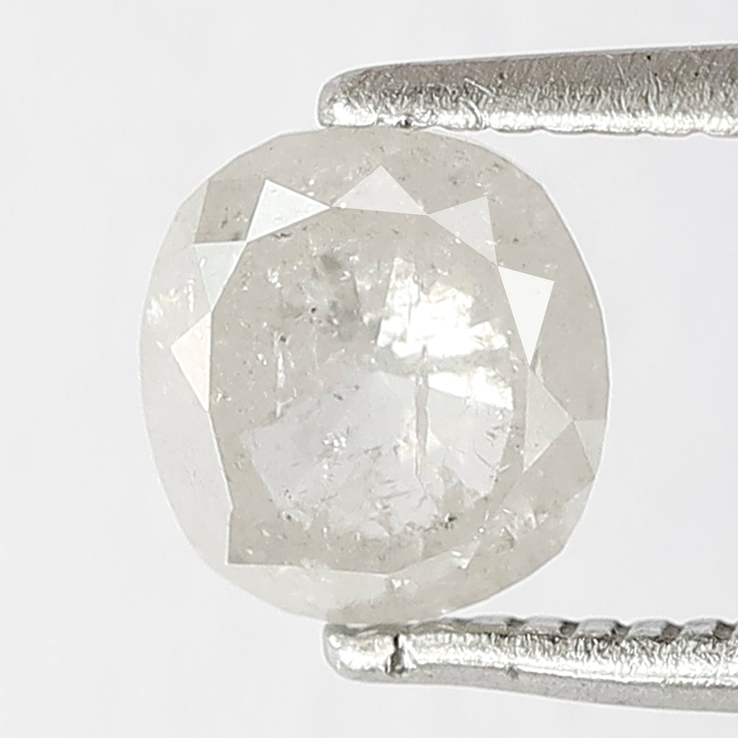 Cushion cut 1.14 Ct Natural ICY White Translucent Diamond | Salt & Pepper Ethically Sourced Loose Diamond