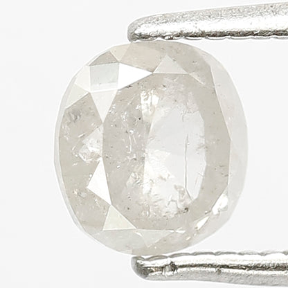 Cushion cut 1.14 Ct Natural ICY White Translucent Diamond | Salt & Pepper Ethically Sourced Loose Diamond