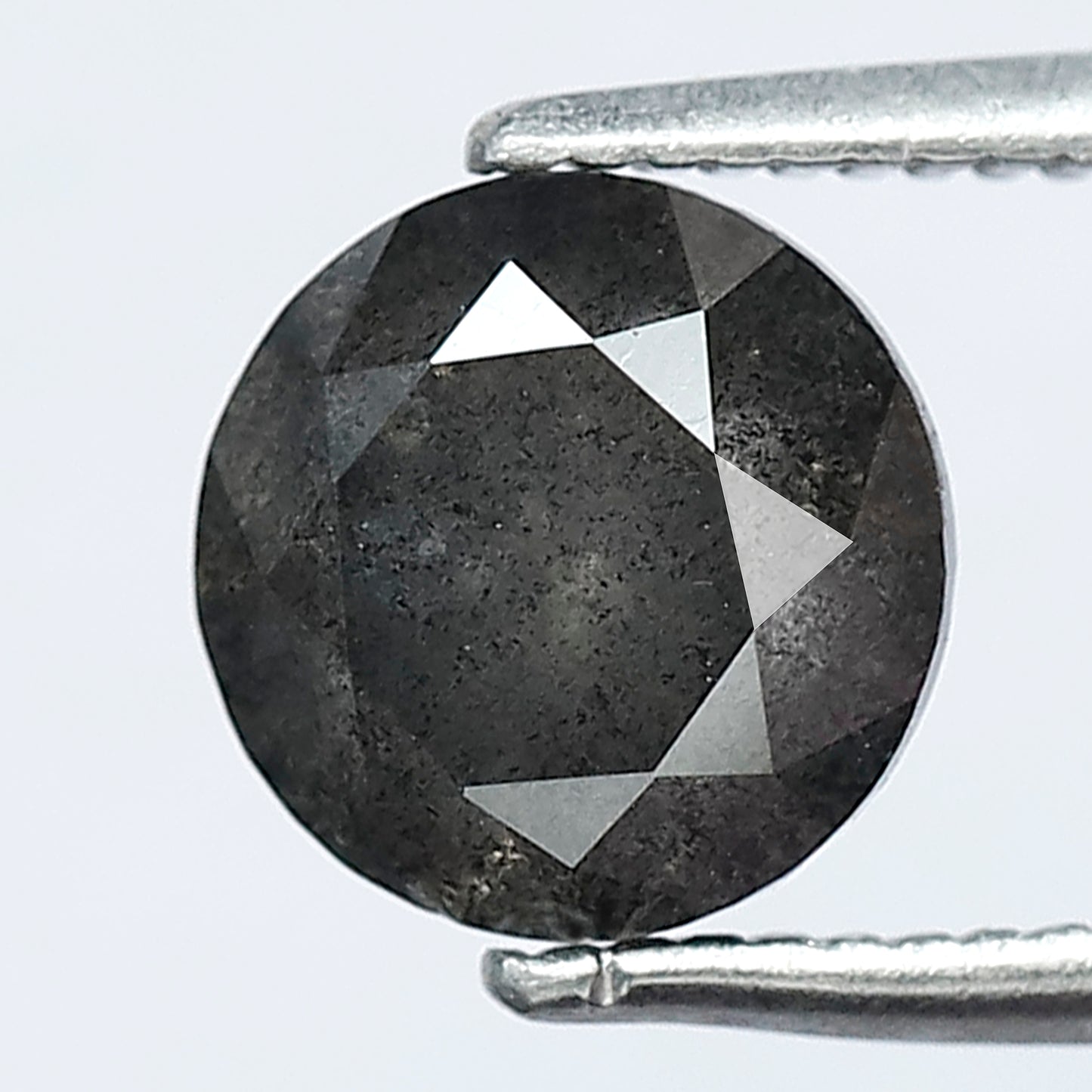 7 mm Natural Round Brilliant Cut Black Diamond 1.75 Carat Loose Diamond For Unique Engagement Ring