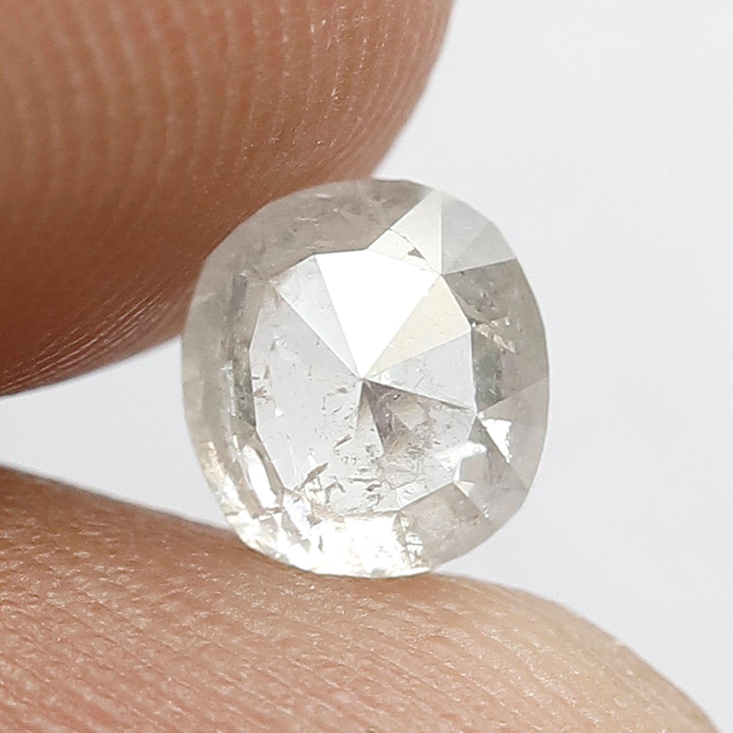 Cushion cut 1.14 Ct Natural ICY White Translucent Diamond | Salt & Pepper Ethically Sourced Loose Diamond