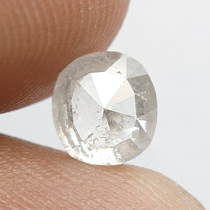 Cushion cut 1.14 Ct Natural ICY White Translucent Diamond | Salt & Pepper Ethically Sourced Loose Diamond