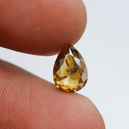 Natural 1.54 Ct Pear Shape Diamond | Brownish Yellow Rustic Loose Diamond | Ethical Diamond for Custom Jewelry Design