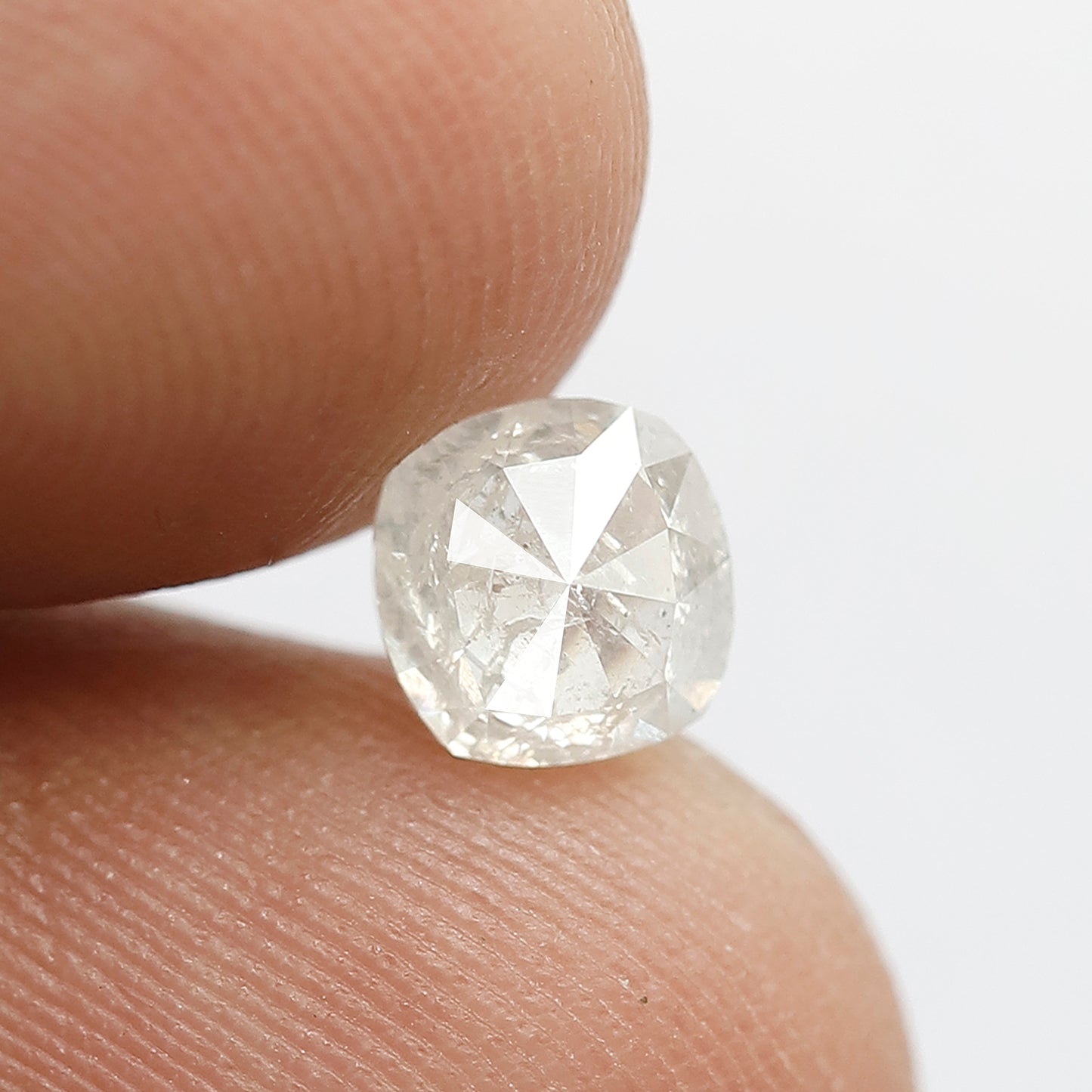 1.15 Ct Cushion Cut Icy White Diamond | 5.70 mm Natural Translucent Earth Mined Loose Diamond for Ring