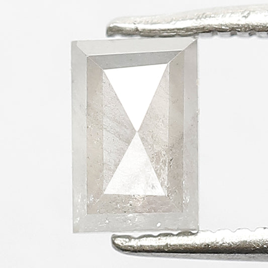 0.90 CT Geometric cut Salt and Pepper Diamond, 6.40 MM Smoky Gray Loose Diamond For Custom Ring and Pendant