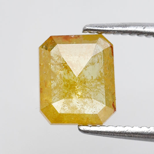 Loose Emerald Cut Rustic Diamond 1.16 Ct, Translucent Natural Ethical Diamond 7.00x5.90 mm For Bridal Jewelry