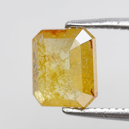 Loose Emerald Cut Rustic Diamond 1.16 Ct, Translucent Natural Ethical Diamond 7.00x5.90 mm For Bridal Jewelry