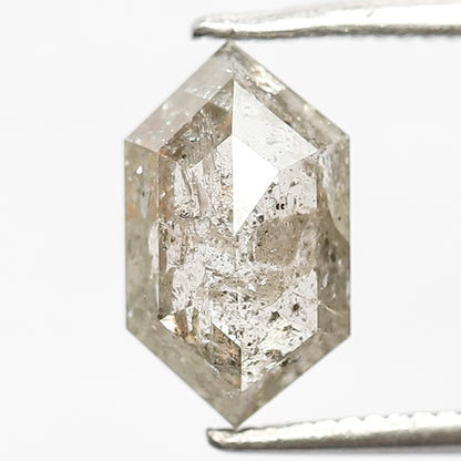 Hexagon 2.02 Ct Natural Brownish Black Salt & Pepper Diamond | Loose Diamond for Engagement Ring