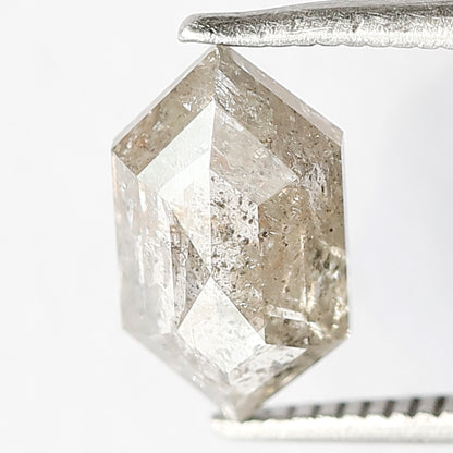 Hexagon 2.02 Ct Natural Brownish Black Salt & Pepper Diamond | Loose Diamond for Engagement Ring