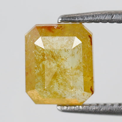 Loose Emerald Cut Rustic Diamond 1.16 Ct, Translucent Natural Ethical Diamond 7.00x5.90 mm For Bridal Jewelry