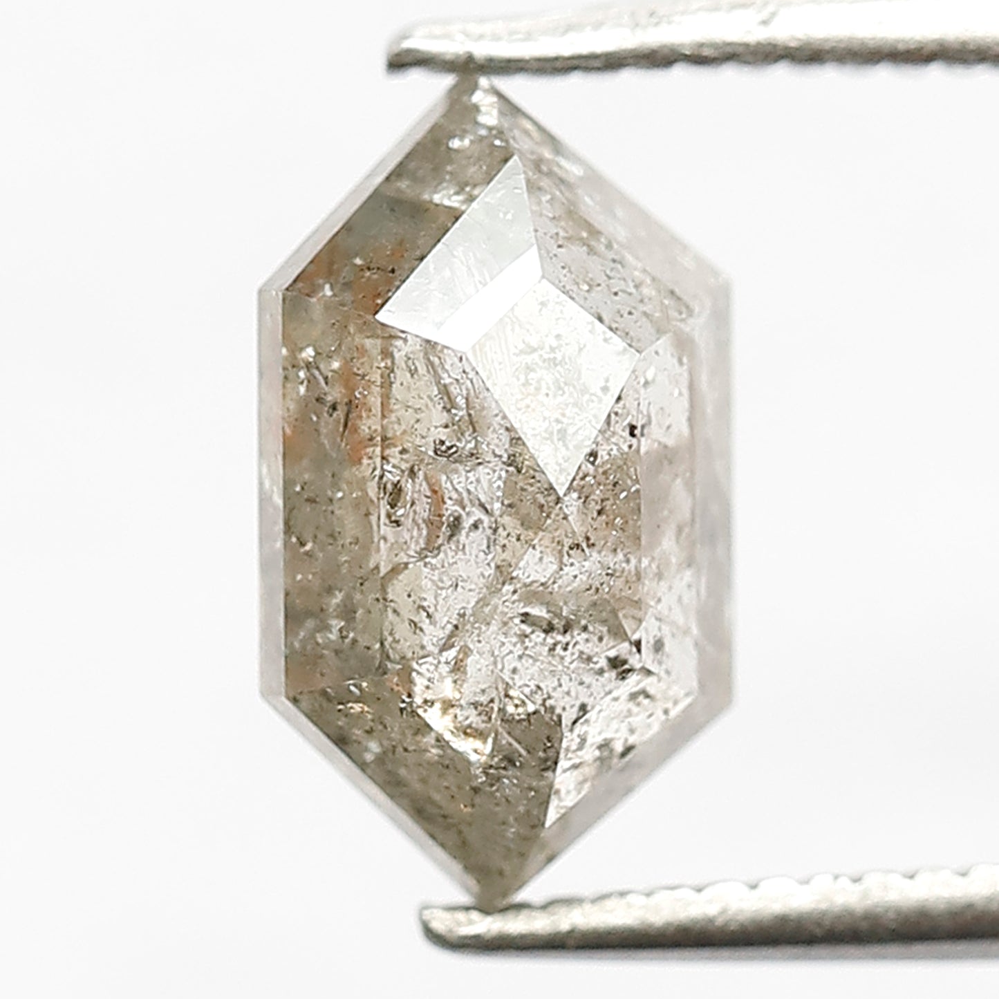 Hexagon 2.02 Ct Natural Brownish Black Salt & Pepper Diamond | Loose Diamond for Engagement Ring