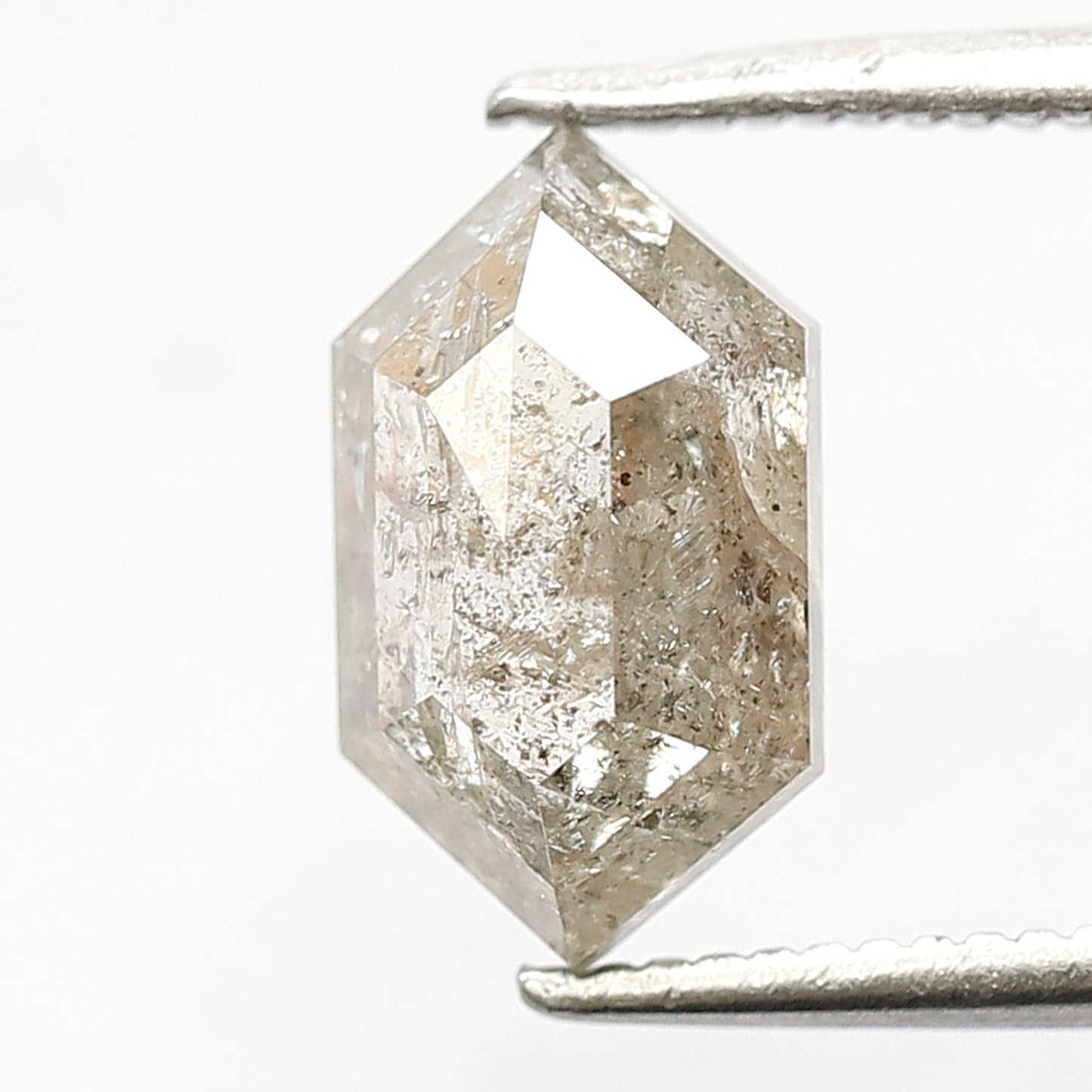 Hexagon 2.02 Ct Natural Brownish Black Salt & Pepper Diamond | Loose Diamond for Engagement Ring