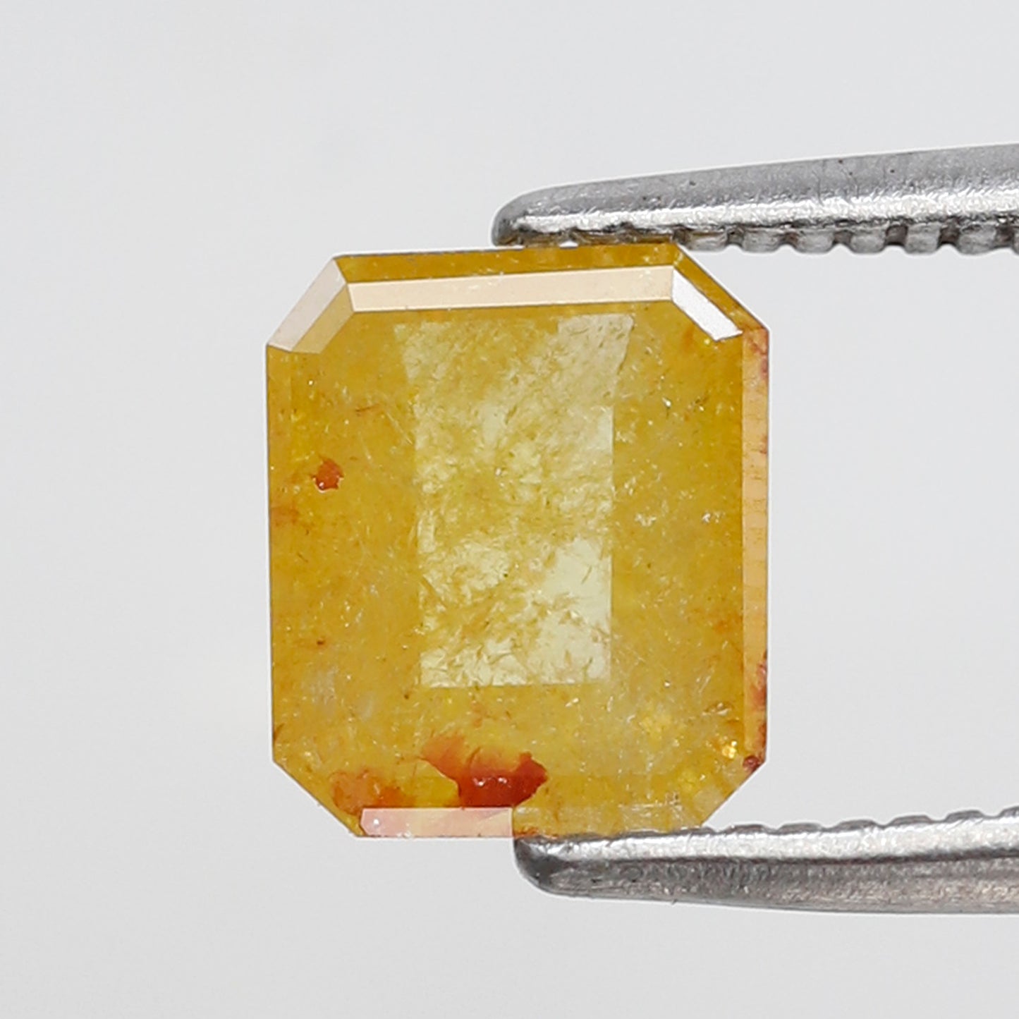 Loose Emerald Cut Rustic Diamond 1.16 Ct, Translucent Natural Ethical Diamond 7.00x5.90 mm For Bridal Jewelry