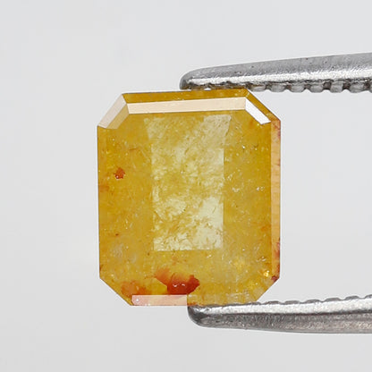 Loose Emerald Cut Rustic Diamond 1.16 Ct, Translucent Natural Ethical Diamond 7.00x5.90 mm For Bridal Jewelry