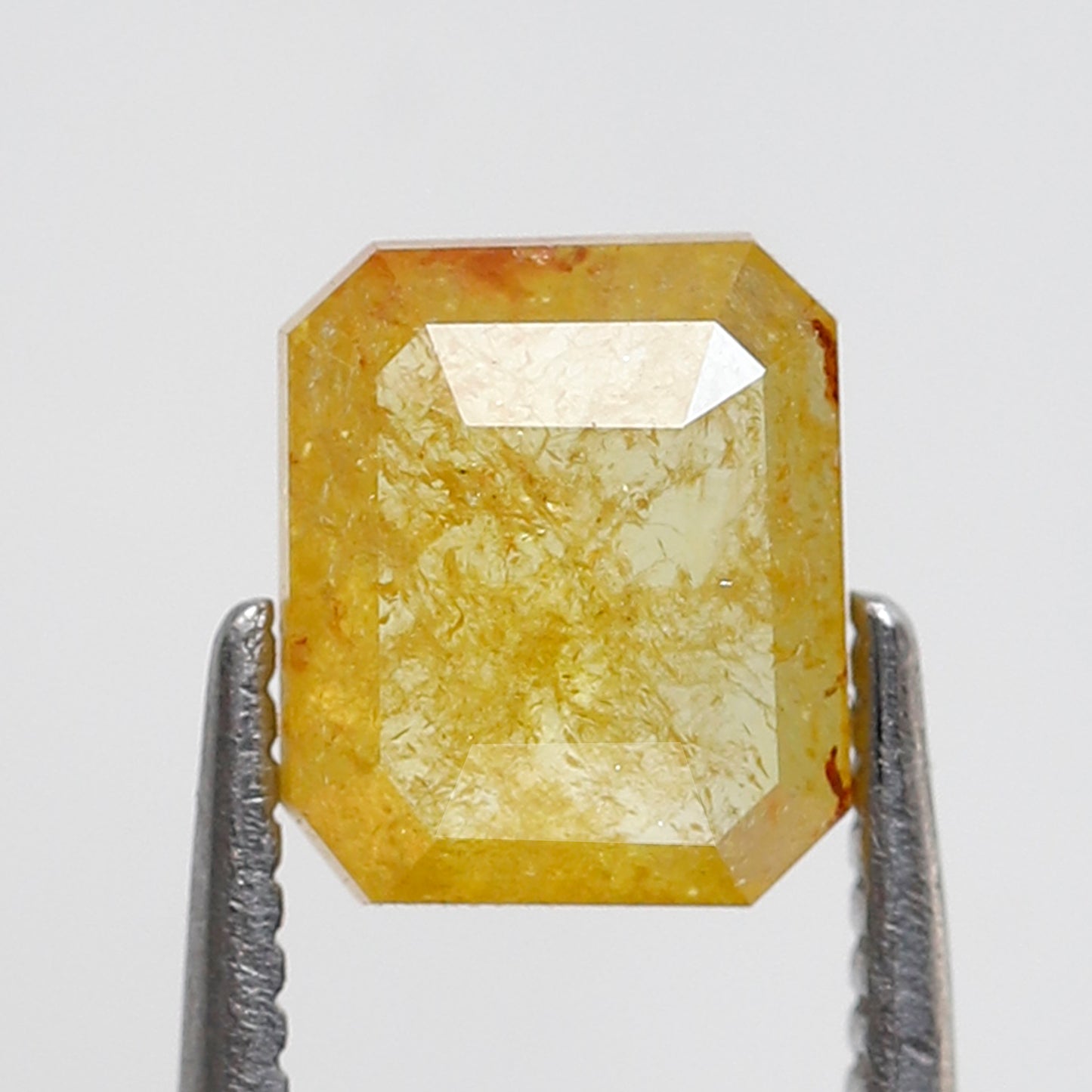 Loose Emerald Cut Rustic Diamond 1.16 Ct, Translucent Natural Ethical Diamond 7.00x5.90 mm For Bridal Jewelry