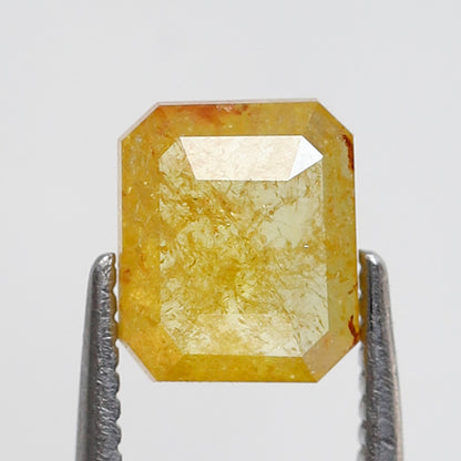 Loose Emerald Cut Rustic Diamond 1.16 Ct, Translucent Natural Ethical Diamond 7.00x5.90 mm For Bridal Jewelry