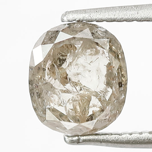 1.33 CT Gray Black Oval Shape Diamond, Conflict Free Natural Gray Black Loose Ethical Diamond For Bridal Jewelry