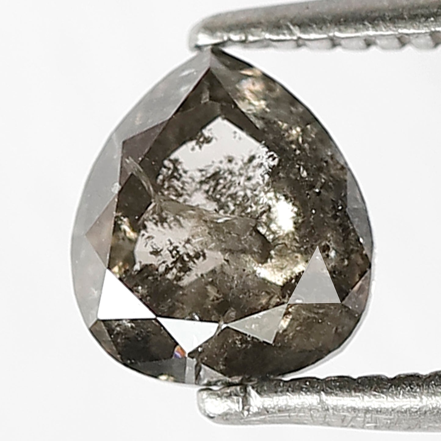 Pear Shape 1.03 Ct Natural Salt & Pepper Diamond | 6.30 x 5.60 mm Conflict Free Loose Diamond For Anniversary Ring