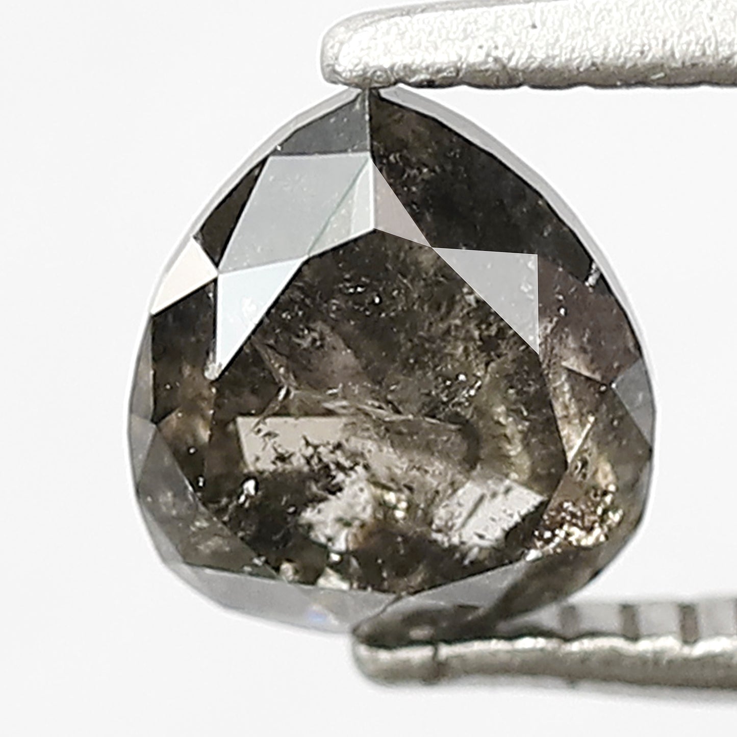 Pear Shape 1.03 Ct Natural Salt & Pepper Diamond | 6.30 x 5.60 mm Conflict Free Loose Diamond For Anniversary Ring
