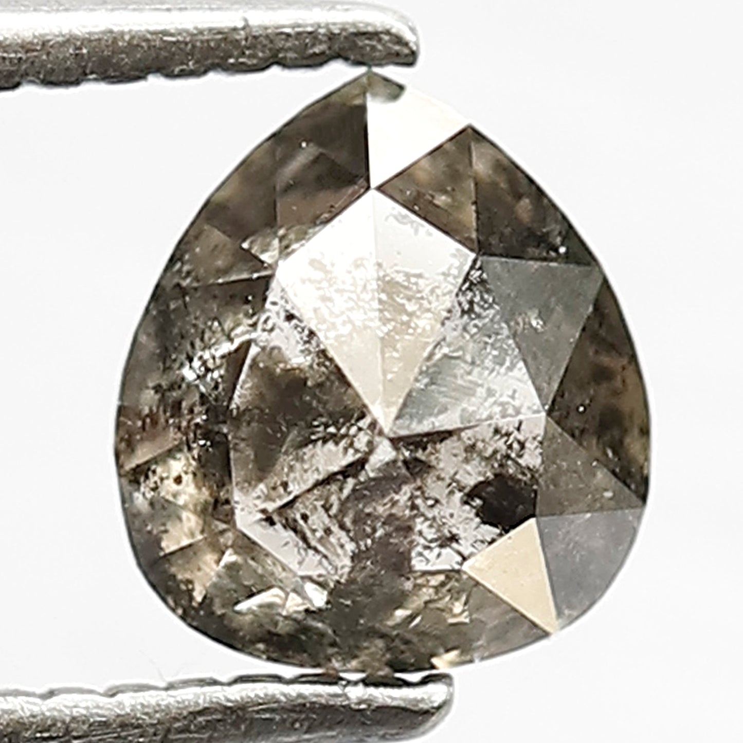 Pear Shape 1.03 Ct Natural Salt & Pepper Diamond | 6.30 x 5.60 mm Conflict Free Loose Diamond For Anniversary Ring