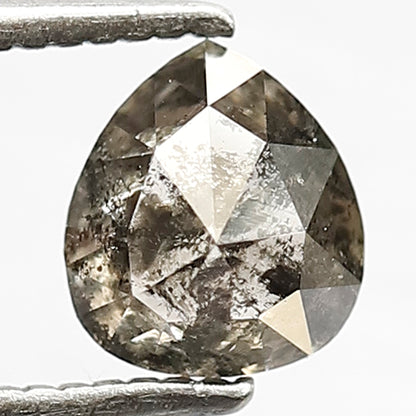 Pear Shape 1.03 Ct Natural Salt & Pepper Diamond | 6.30 x 5.60 mm Conflict Free Loose Diamond For Anniversary Ring