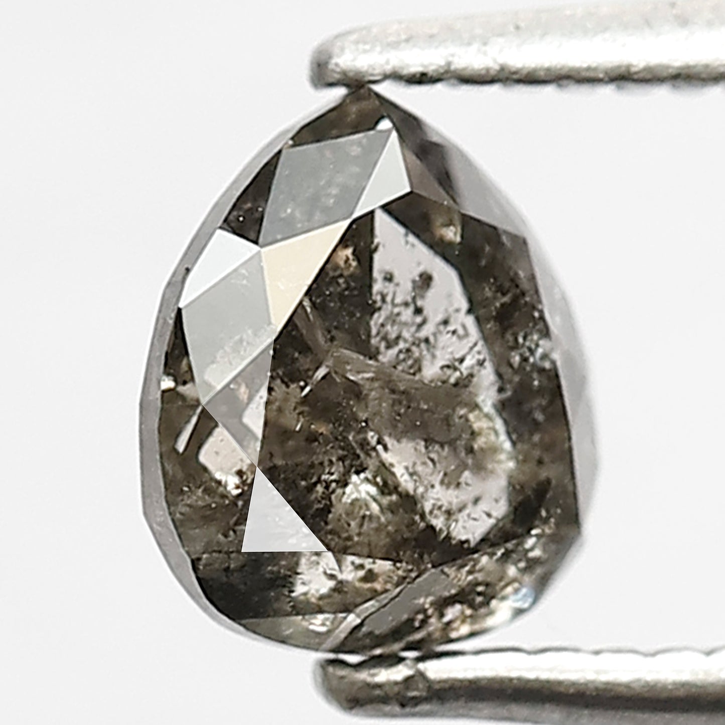 Pear Shape 1.03 Ct Natural Salt & Pepper Diamond | 6.30 x 5.60 mm Conflict Free Loose Diamond For Anniversary Ring