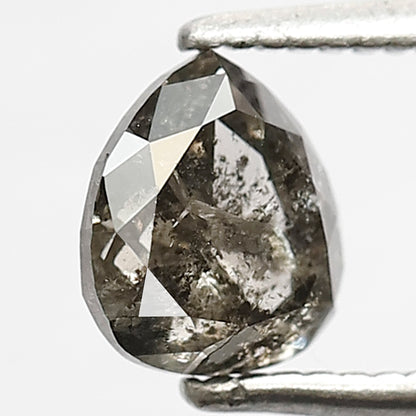 Pear Shape 1.03 Ct Natural Salt & Pepper Diamond | 6.30 x 5.60 mm Conflict Free Loose Diamond For Anniversary Ring