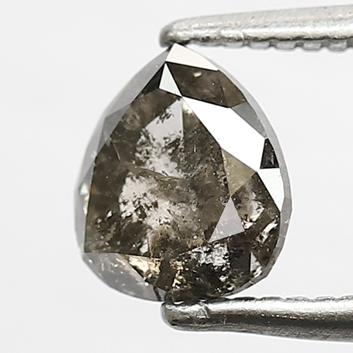 Pear Shape 1.03 Ct Natural Salt & Pepper Diamond | 6.30 x 5.60 mm Conflict Free Loose Diamond For Anniversary Ring