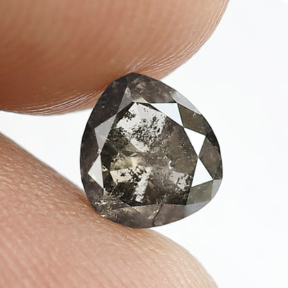 Pear Shape 1.03 Ct Natural Salt & Pepper Diamond | 6.30 x 5.60 mm Conflict Free Loose Diamond For Anniversary Ring