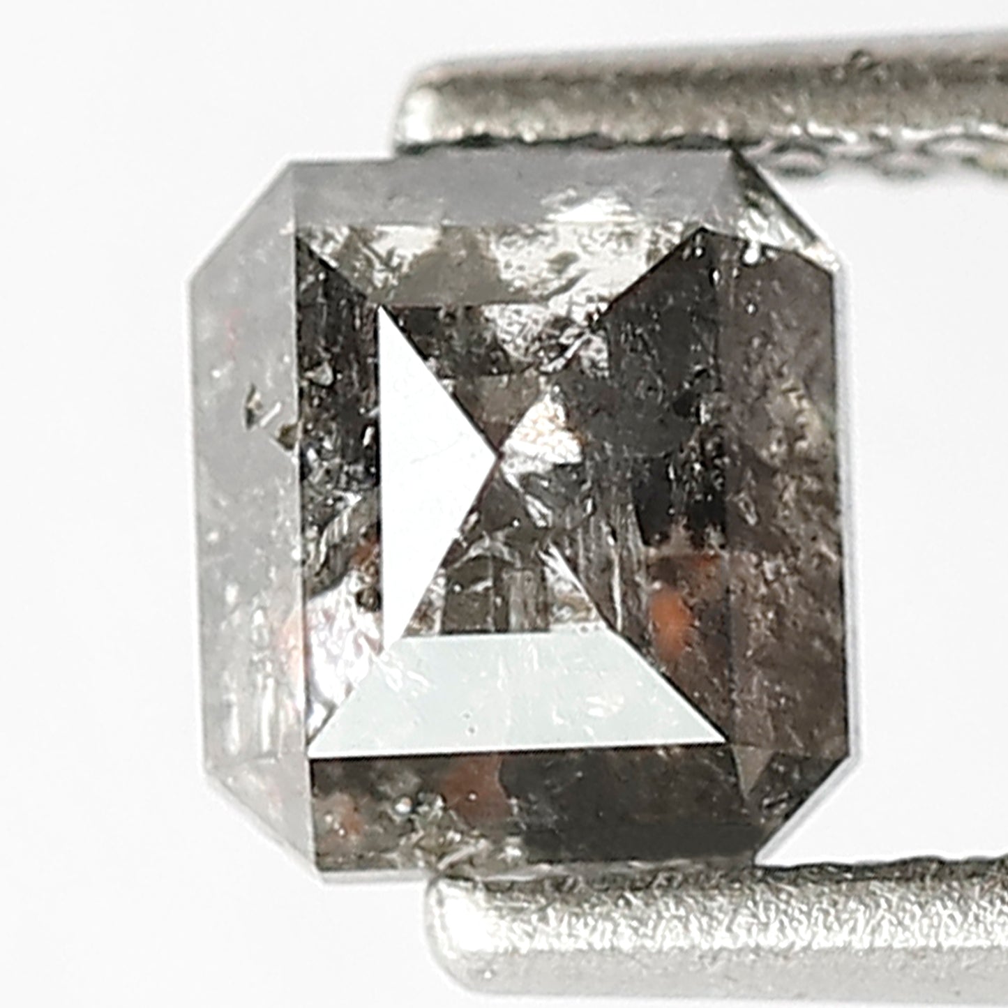 Natural 0.91 Ct Emerald Salt & Pepper Earth Mined Diamond | 5.50 x 5.00 mm Ethical Loose Stone for Jewelry