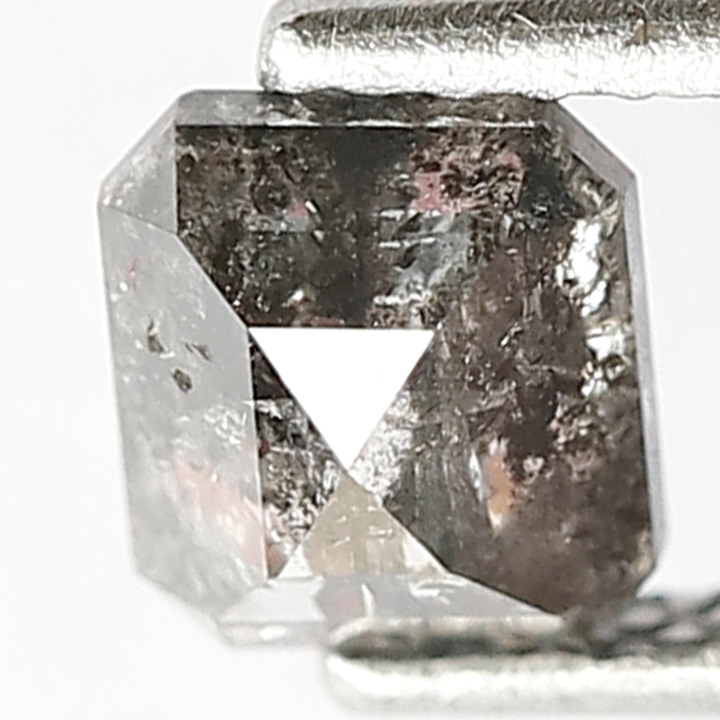 Natural 0.91 Ct Emerald Salt & Pepper Earth Mined Diamond | 5.50 x 5.00 mm Ethical Loose Stone for Jewelry