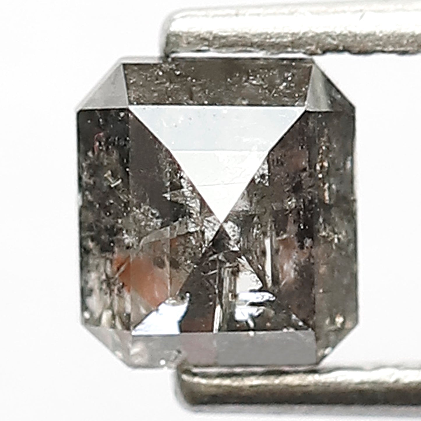 Natural 0.91 Ct Emerald Salt & Pepper Earth Mined Diamond | 5.50 x 5.00 mm Ethical Loose Stone for Jewelry