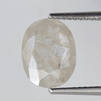 2.15 CT Misty White Loose Rustic Diamond, Natural 10.10 mm Conflict Free Diamond For Making Wedding Ring