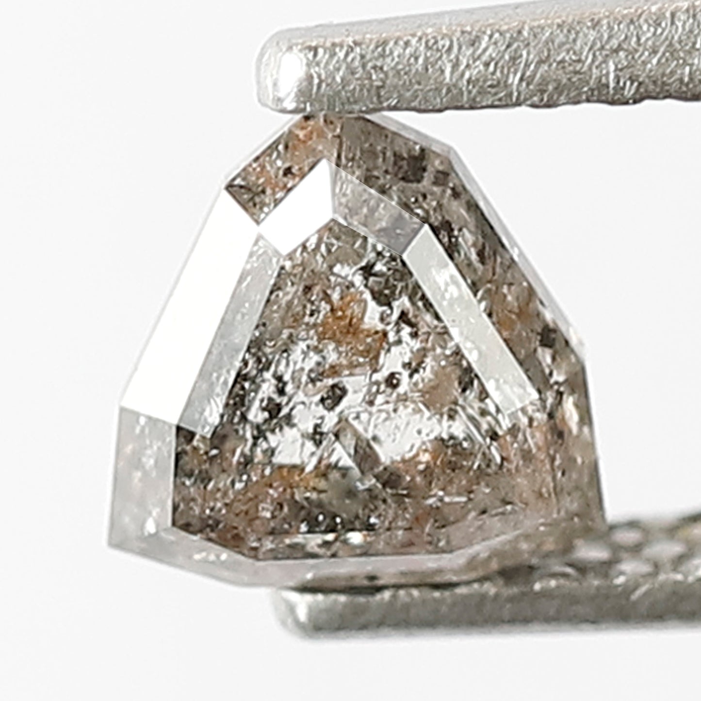 0.68 Ct Geometric Salt & Pepper Diamond | Natural Gray Black Ethical Loose Diamond for Custom Pendant
