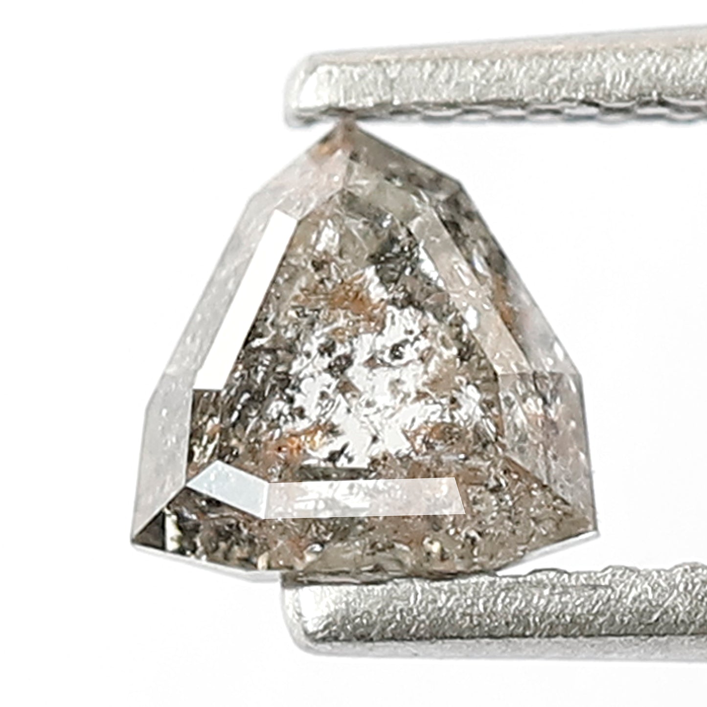 0.68 Ct Geometric Salt & Pepper Diamond | Natural Gray Black Ethical Loose Diamond for Custom Pendant