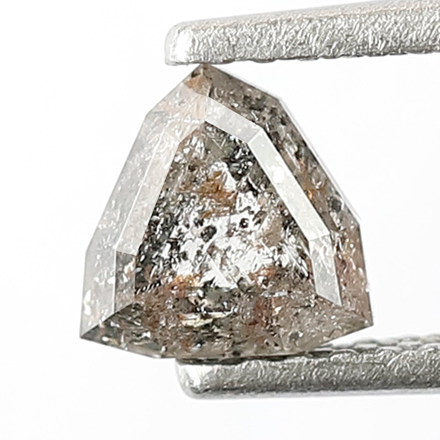0.68 Ct Geometric Salt & Pepper Diamond | Natural Gray Black Ethical Loose Diamond for Custom Pendant