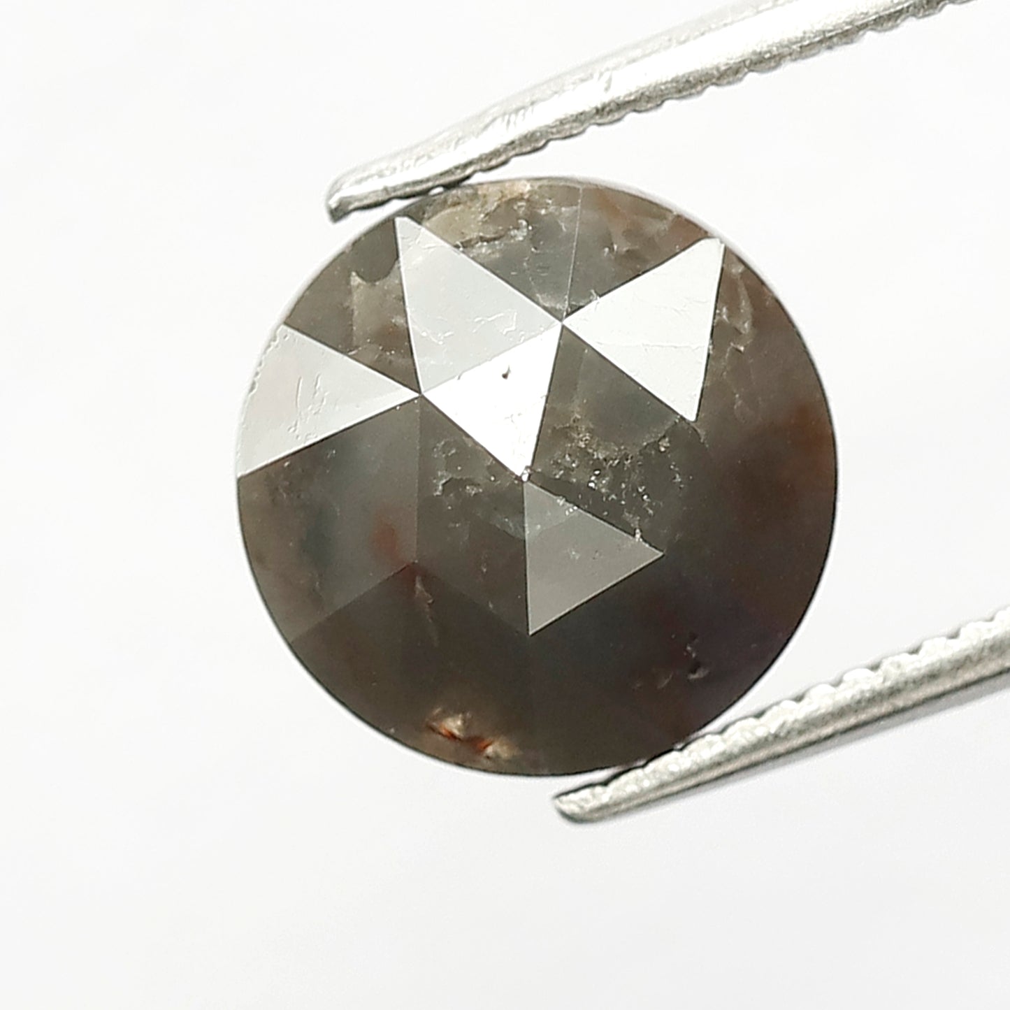 Rose Cut Gray Black Salt and Pepper Diamond in 3.29 Carat Weight