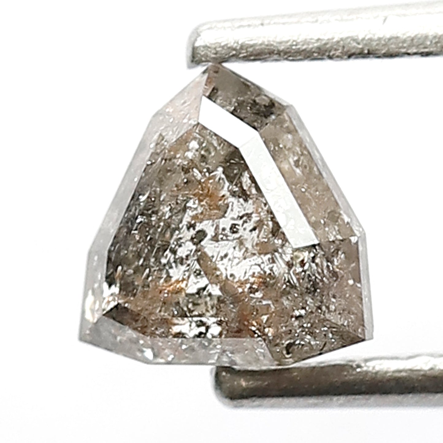 0.68 Ct Geometric Salt & Pepper Diamond | Natural Gray Black Ethical Loose Diamond for Custom Pendant