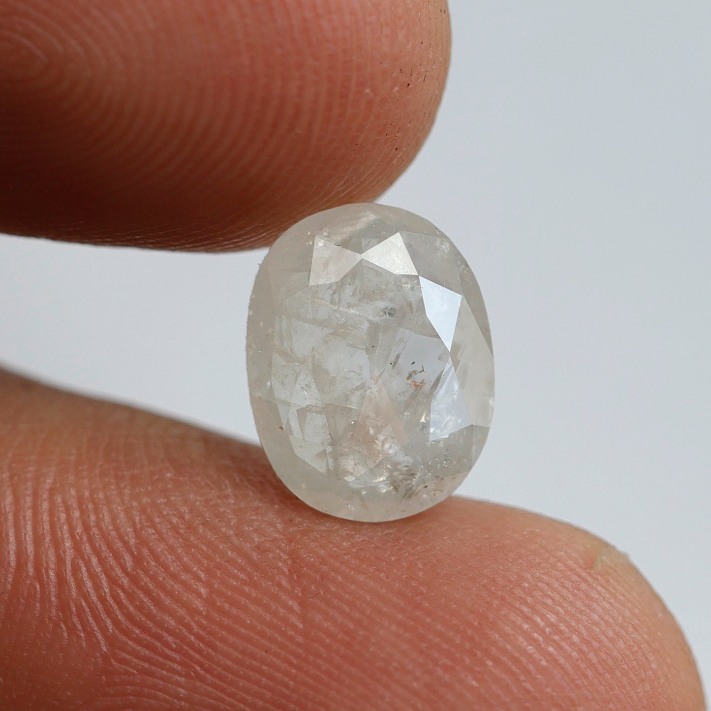 2.15 CT Misty White Loose Rustic Diamond, Natural 10.10 mm Conflict Free Diamond For Making Wedding Ring