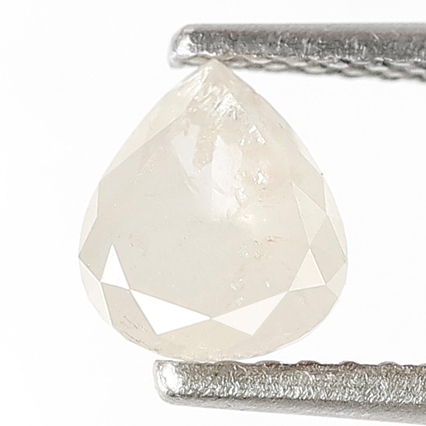 Natural Earth Mined Pear Shape 0.71 CT Diamond, 6.30 MM Misty White Loose Salt and Pepper Diamond For Making Engagement Ring