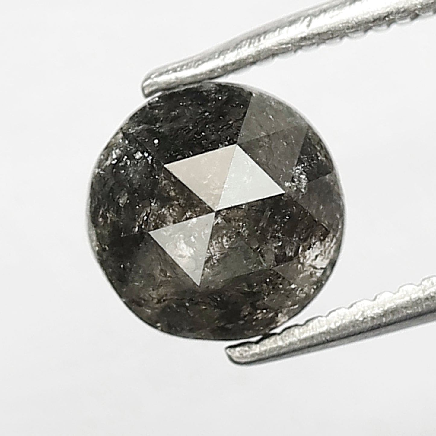 Gray Black Rose Cut Salt and Pepper Diamond 1.65 Carats