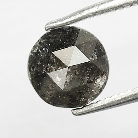 Gray Black Rose Cut Salt and Pepper Diamond 1.65 Carats